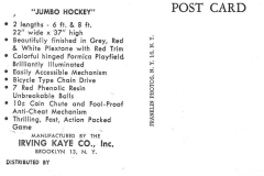Irving Kaye Jumbo Hockey
